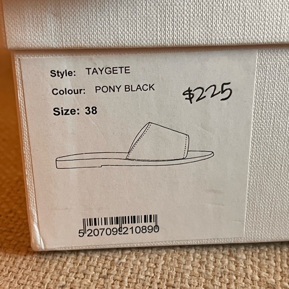 Ancient Greek pony hair taygete sandal slides 38. - Picture 3 of 4